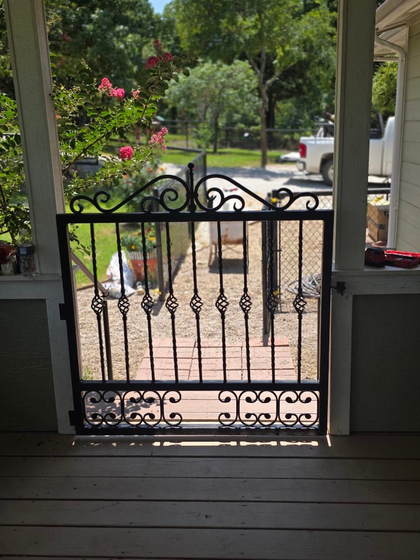 Wrought-iron walk gate, North Texas