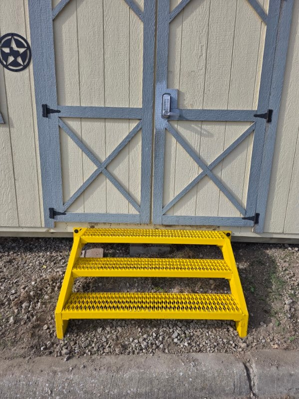 Custom steel stairs & landing